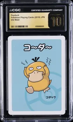 2019 POKEMON PLAYING CARDS OLD MAID PSYDUCK CGC 10 PRISTINE - Image 1