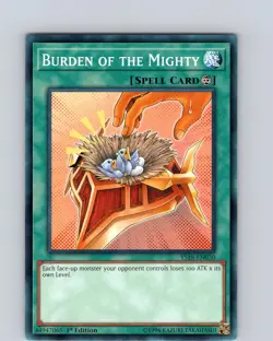 Yu-Gi-Oh TCG Burden Of The Mighty YS18-EN030 1st Edition Common Card NM - Image 1