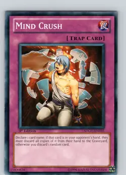 Yu-Gi-Oh TCG Mind Crush SDGU-EN035 1st Edition Common Card NM - Image 1