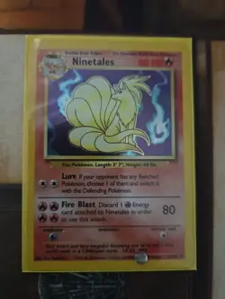 Pokemon Card Ninetales 12/102 Base Set Holo Foil Rare EX - Image 1