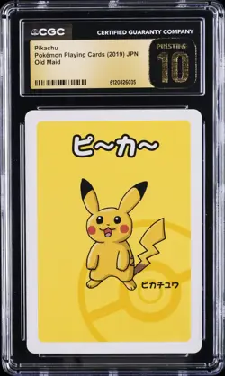 2019 POKEMON PLAYING CARDS OLD MAID PIKACHU CGC 10 PRISTINE - Image 1