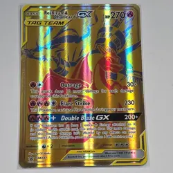 Pokemon Reshiram & Charizard GX SM247 Jumbo Promo TAG TEAM Holo Oversized Card - Image 1
