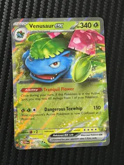 Pokemon TCG Card Venusaur EX 001/142 S&V Stellar Crown Double Star Rare NM - Image 1