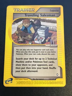Traveling Salesman 137/147 LP Non Holo Aquapolis Pokemon Card! - Image 1