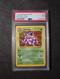 Pokemon PSA 7 NM NEAR MINT 1999 Nidoking Shadowless Base Set Holo Card - Image 1