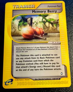 Memory Berry 128/147 LP Non Holo e-Series Aquapolis 2002 Pokemon Card! - Image 1