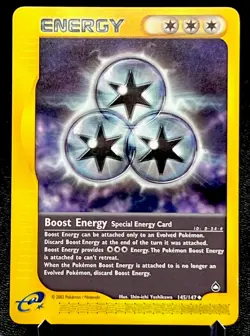 Boost Energy 145/147 LP Non Holo E Reader Vintage Aquapolis Pokemon Card! - Image 1