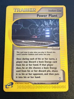 Power Plant 139/147 LP Non Holo e-Series Aquapolis Pokemon Card! - Image 1