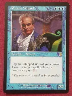 Magic The Gathering ODYSSEY PATRON WIZARD blue card MTG - Image 1