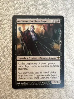 Magic - Anowon. the Ruin Sage #49 - Black - Worldwake - LP - Shinetized - Image 1