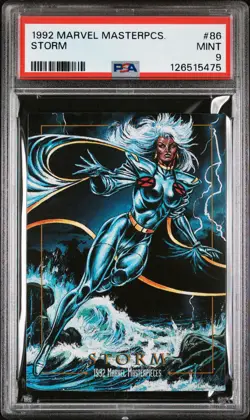 1992 MARVEL MASTERPIECES #86 STORM PSA 9 - Image 1