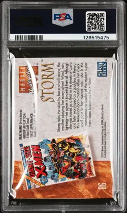 1992 MARVEL MASTERPIECES #86 STORM PSA 9 - Image 2
