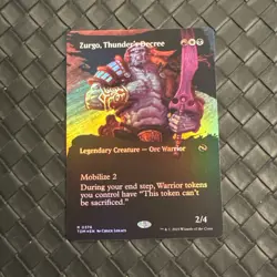 Zurgo, Thunder's Decree (Borderless) #376 (Foil) NM Tarkir Dragonstorm Magic MTG - Image 1