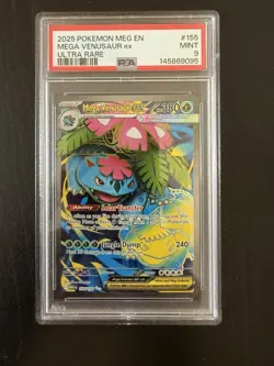 Pokemon 2025 Mega Evolution Ultra Rare #155 Mega Venusaur EX PSA 9 - Image 1