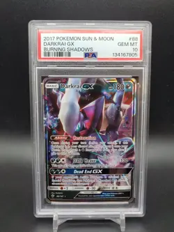 2017 Darkrai GX 88/147 Burning Shadows PSA 10 Pokemon TCG - Image 1