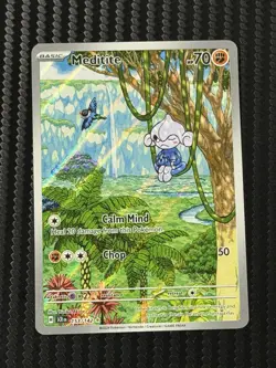 Meditite - 153/142 - Illustration Rare NM-Mint Pokemon SV07 - Stellar Crown - Image 1
