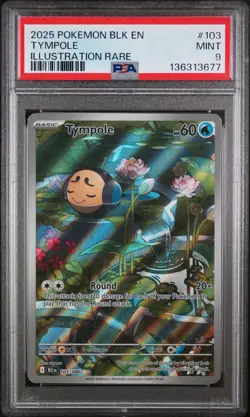 2025 POKEMON BLK EN-BLACK BOLT ILLUSTRATION RARE #103 TYMPOLE PSA 9 - Image 1