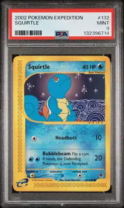 2002 POKEMON EXPEDITION #132 SQUIRTLE PSA 9 - Image 1