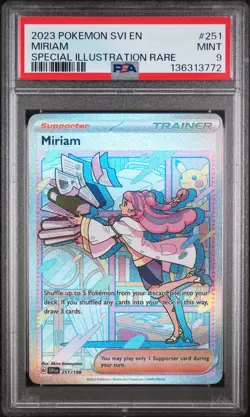 2023 POKEMON SVI EN-SCARLET & VIOLET SPECIAL ILLUSTRATION RARE #251 MIRIAM PSA 9 - Image 1