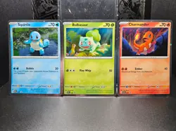 Pokemon 151 Promo Holo Set Charmander Bulbasaur Squirtle SVP 046 047 048 NM- - Image 1