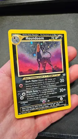HOLO Pokemon English Houndoom Neo Revalation 8/64 MP or LPU - Image 4