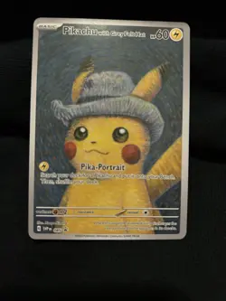 ART CARD Pokemon Pikachu with Grey Felt Hat Promo SVP Card 085 English - Image 2