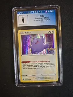 Pokemon TCG Ditto Holo Rare Card 2022 Pokemon Go #053/078 CGC 9 - Image 1