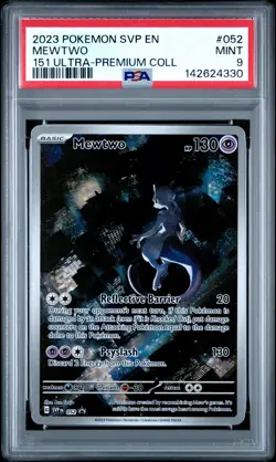2023 POKEMON SVP EN-SV PROMO 151 ULTRA-PREMIUM COLLECTION #052 MEWTWO PSA 9 - Image 1