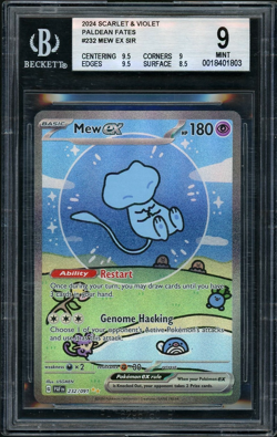 Pokemon Mew ex 2024 Scarlet and Violet Paldean Fates SIR BGS 9 - Image 1