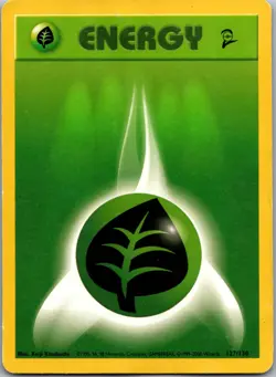Grass Energy 127/130 - Base Set 2 - LP Pokemon TCG - Image 1
