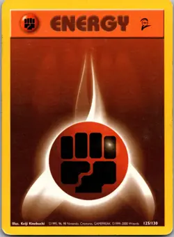 Fighting Energy 125/130 - Base Set 2 - LP Pokemon TCG - Image 1