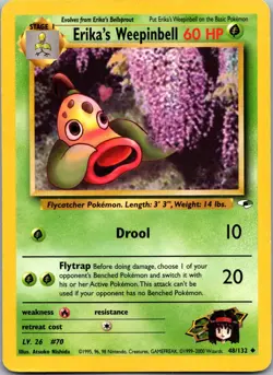 Erika's Weepinbell 048/132 - Gym Heroes - LP Pokemon TCG - Image 1