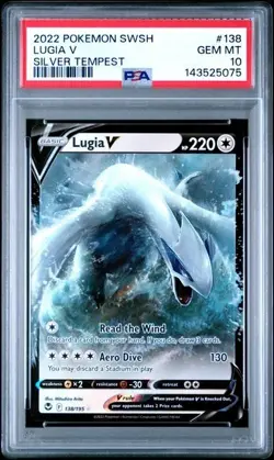 Pokemon Silver Tempest Lugia V #138 PSA 10 - Image 1