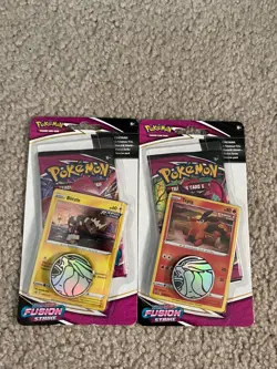 Pokemon TCG FUSION STRIKE BLITZLE & TEPIG Checklane Sealed Booster Packs Both - Image 1