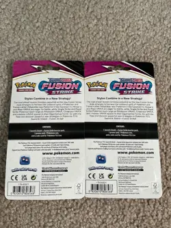 Pokemon TCG FUSION STRIKE BLITZLE & TEPIG Checklane Sealed Booster Packs Both - Image 2