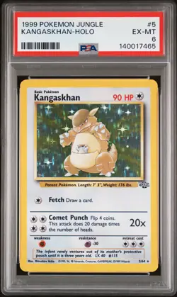 1999 POKEMON JUNGLE #5 KANGASKHAN-HOLO PSA 6 - Image 1