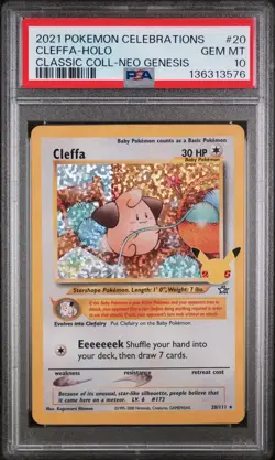 2021 POKEMON CELEBRATIONS CLASSIC COLLECTION #20 CLEFFA-HOLO PSA 10 - Image 1