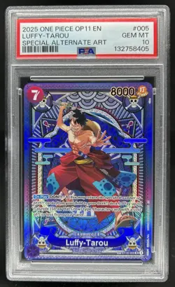 2025 One Piece Luffy-Tarou Special Card Alternate Art #ST18-005 PSA 10 - Image 1
