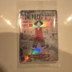 Bandai Namco Monkey.D.Luffy One Piece CCG College Basketball US Voyage Holo Card - Image 1