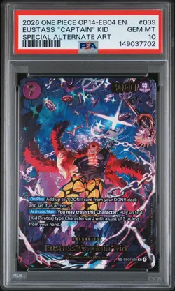 2026 ONE PIECE THE AZURE SEA'S SEVEN SPECIAL AA EUSTASS "CAPTAIN" KID PSA 10 - Image 1