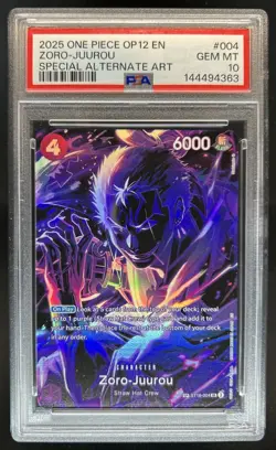 2025 One Piece Legacy of the Master Zoro-Juurou Special Alt Art #ST18-004 PSA 10 - Image 1