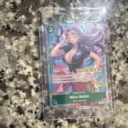 One Piece TCG Nico Robin, Nami, Bonney Winner Promo (full sealed winner pack) - Image 1