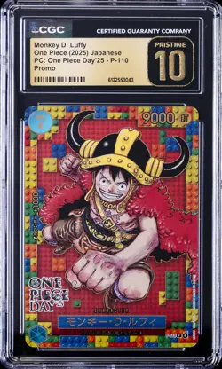 2025 ONE PIECE JPN PC: ONE PIECE DAY '25 - PROMO MONKEY D. LUFFY CGC 10 PRISTINE - Image 1