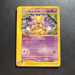 2002 Pokemon TCG Expedition Base Set Alakazam Non-Holo Rare Card 33/165 - Image 1