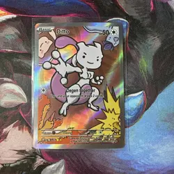After Skool Hobby V2 #76 Ditto Mewtwo Holo Fan Art Card Genetic Mystery Pokemon - Image 1
