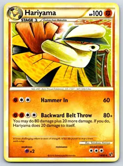 Hariyama - Undaunted 14/90 Tomokazu Komiya Pokemon Card LP - Image 1