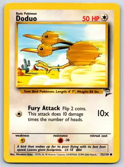 Doduo - Base Set 2 072/130 Pokemon Card LP - Image 1