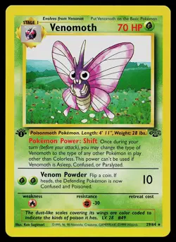 Pokemon Card - Venomoth Jungle 29/64 Rare 1st Edition - Image 1