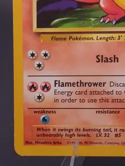 Charmeleon 24/102 Base Set Unlimited Uncommon Vintage 1999 WOTC Pokemon Card LP - Image 4