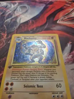 Machamp 8/102 Holo Rare 1st Edition Base Set WOTC Pokemon Card MP - Image 2